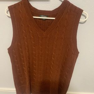 W I L D  F A B L E || brown sweater vest.
